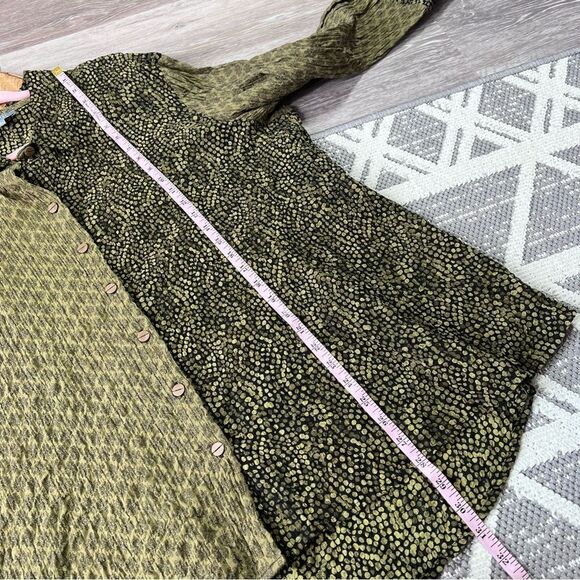 Habitat Olive and Black Patterned Blouse - Picture 4 of 7